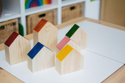 How to DIY Toy Wooden Houses for Small World Play