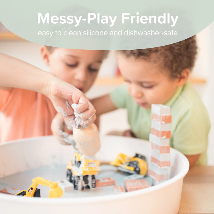Messy-Play Friendly - Easy to clean silicone and dishwasher-safe