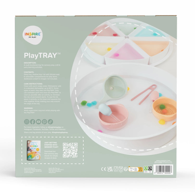 Back of the PlayTRAY packaging