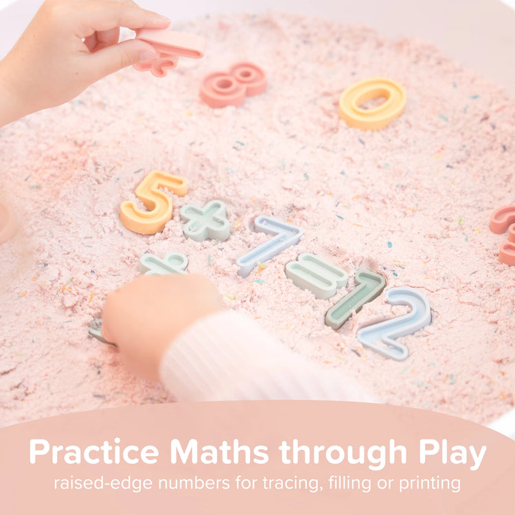 Practice Maths Through Play - Raised-edge numbers for tracing, filling or printing