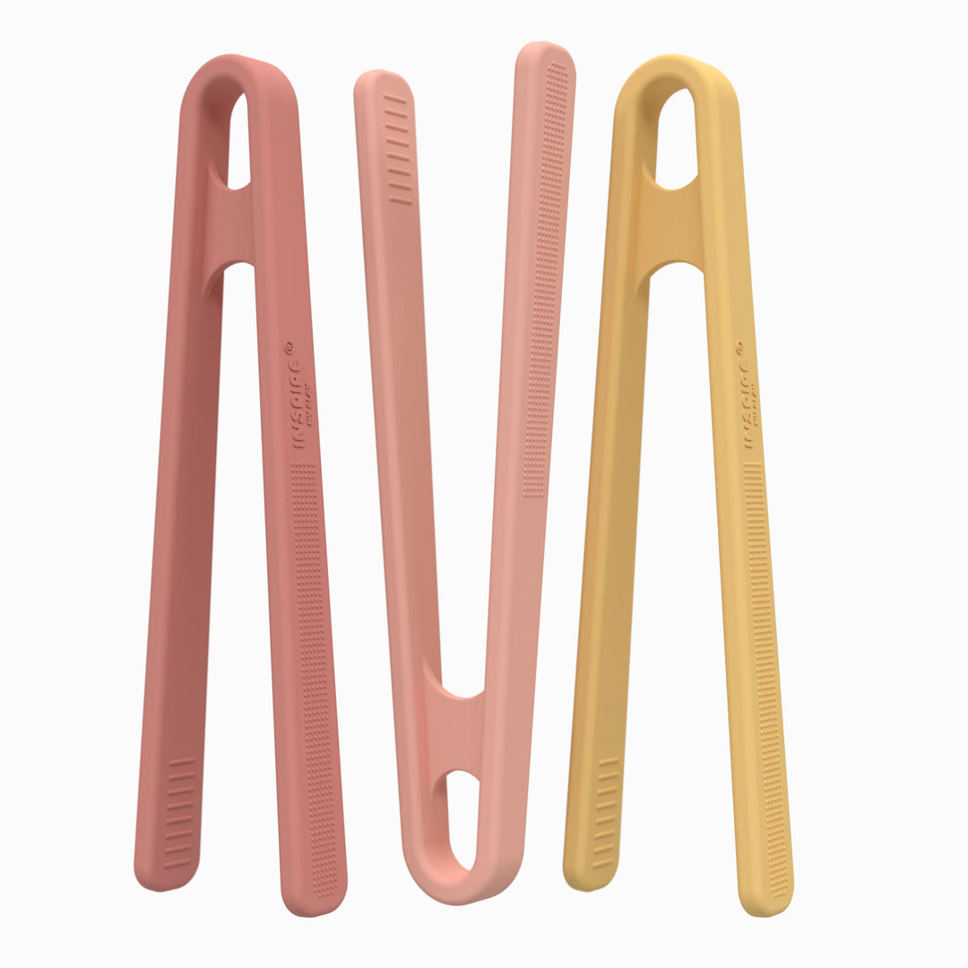 Tongs Set in Coral & Yellow