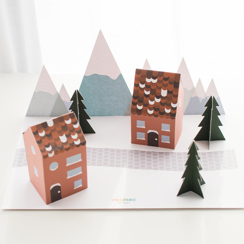 Winter village printable template