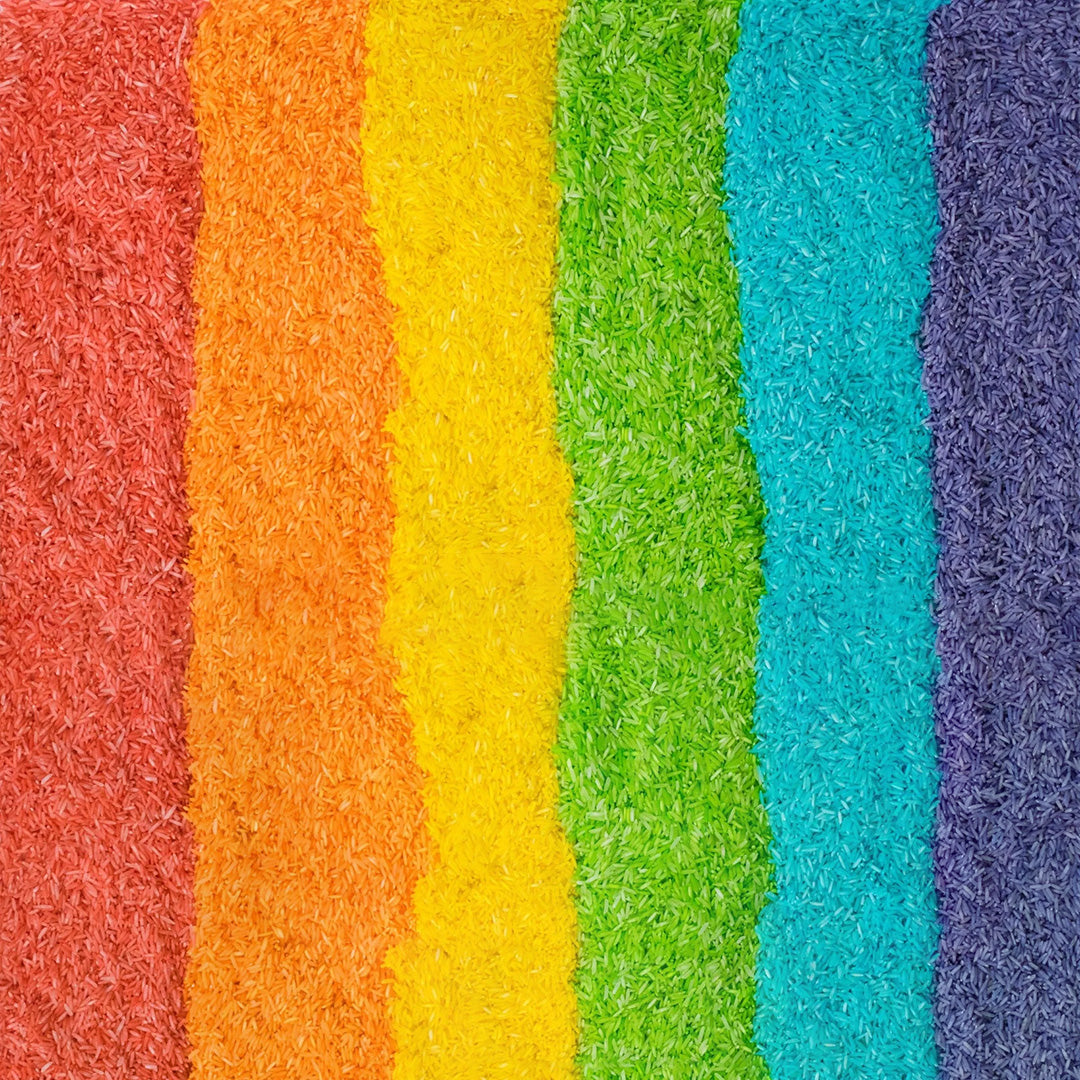 How to Make Rainbow Rice for Sensory Play