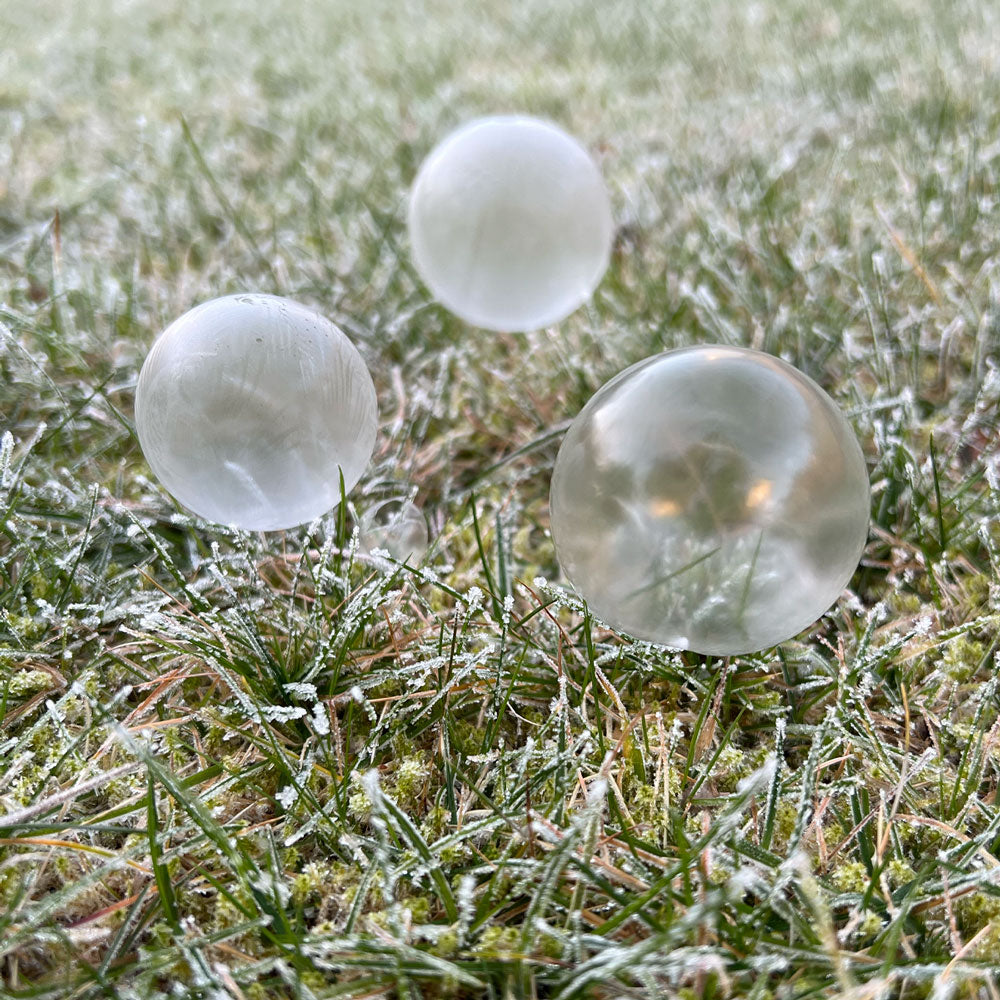 Try blowing bubbles outdoors on a cold day and watch them freeze