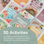 30 simple activities to choose from, each designed to support your child's growth and cognitive development.