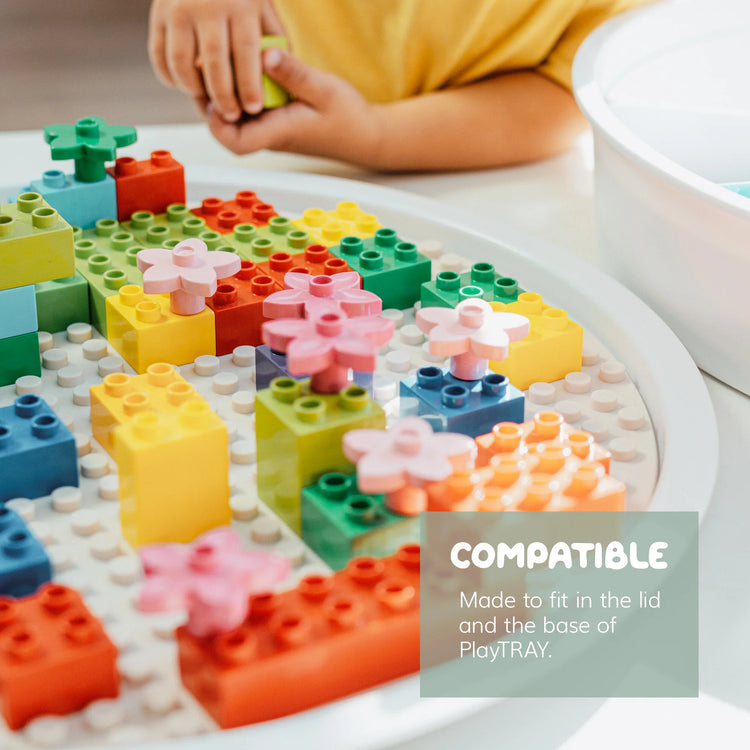 Extend your child’s construction fun with these brilliant double-sided building block mats. Suitable for use with popular modular building blocks. Ideal for creating small world set-ups and keeping precious builds safe so they can be returned to. One side can be used for toddler bricks, the other for more intricate builds.