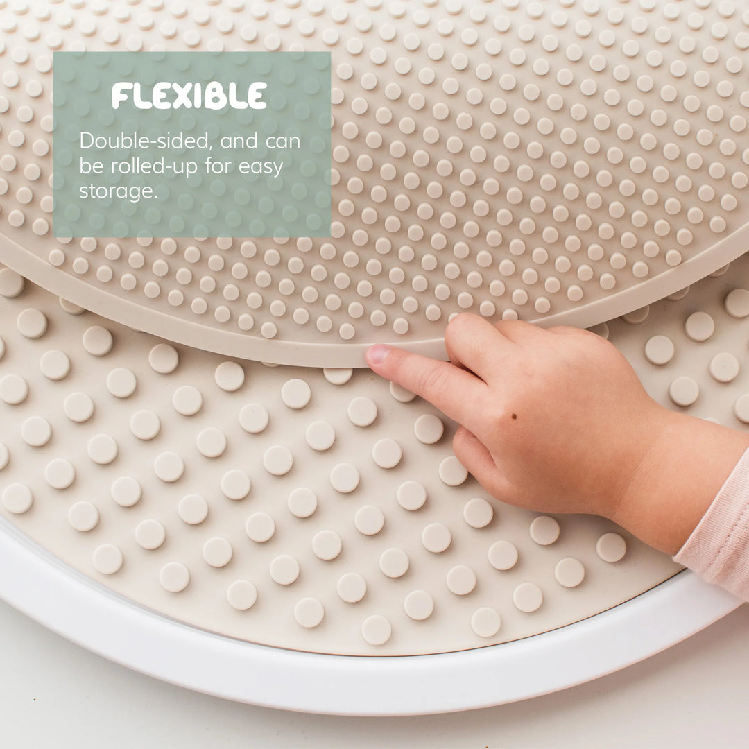 Extend your child’s construction fun with these brilliant double-sided building block mats. Suitable for use with popular modular building blocks. Ideal for creating small world set-ups and keeping precious builds safe so they can be returned to. One side can be used for toddler bricks, the other for more intricate builds.