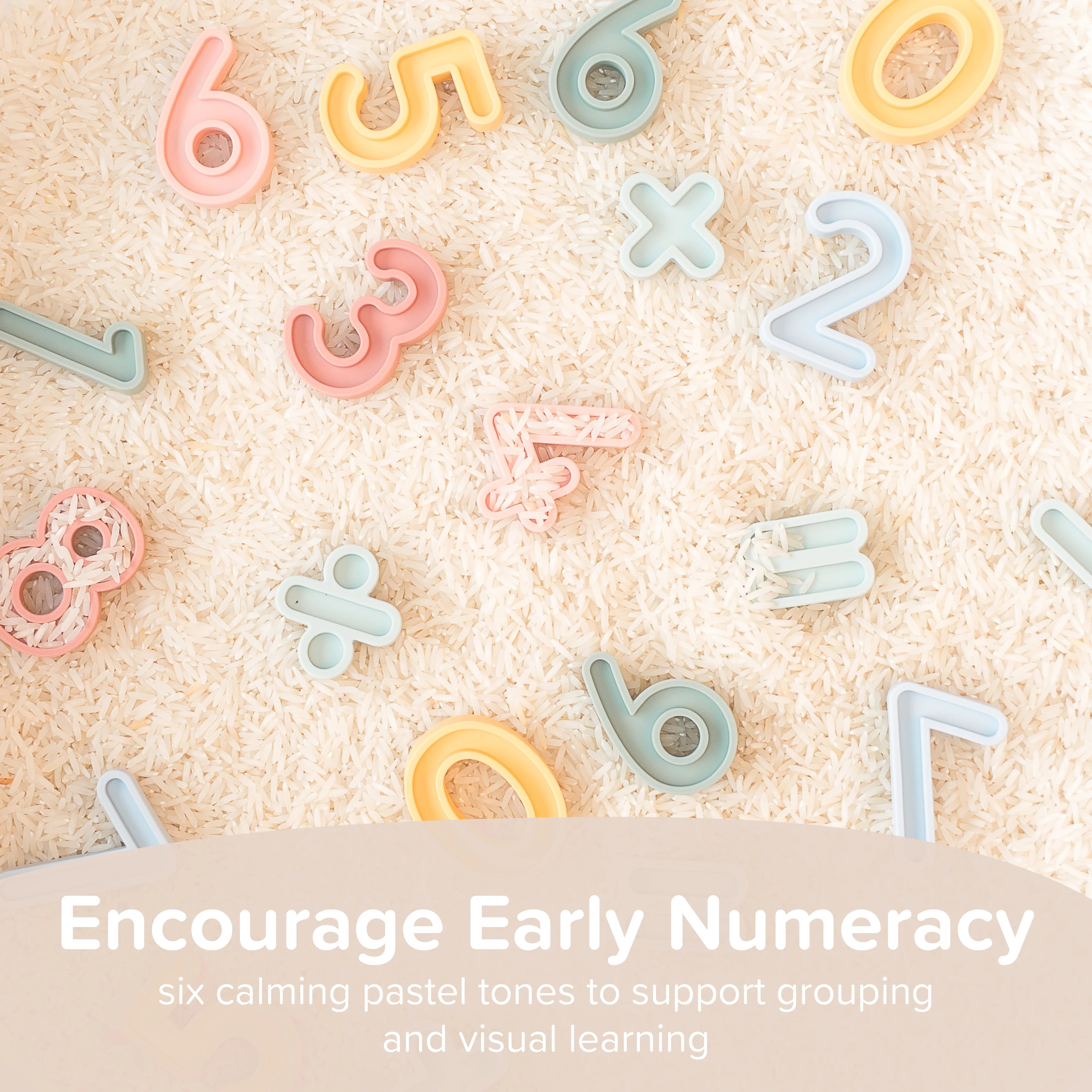 Encourage Early Numeracy - Six calming pastel tones to support grouping and visual learning