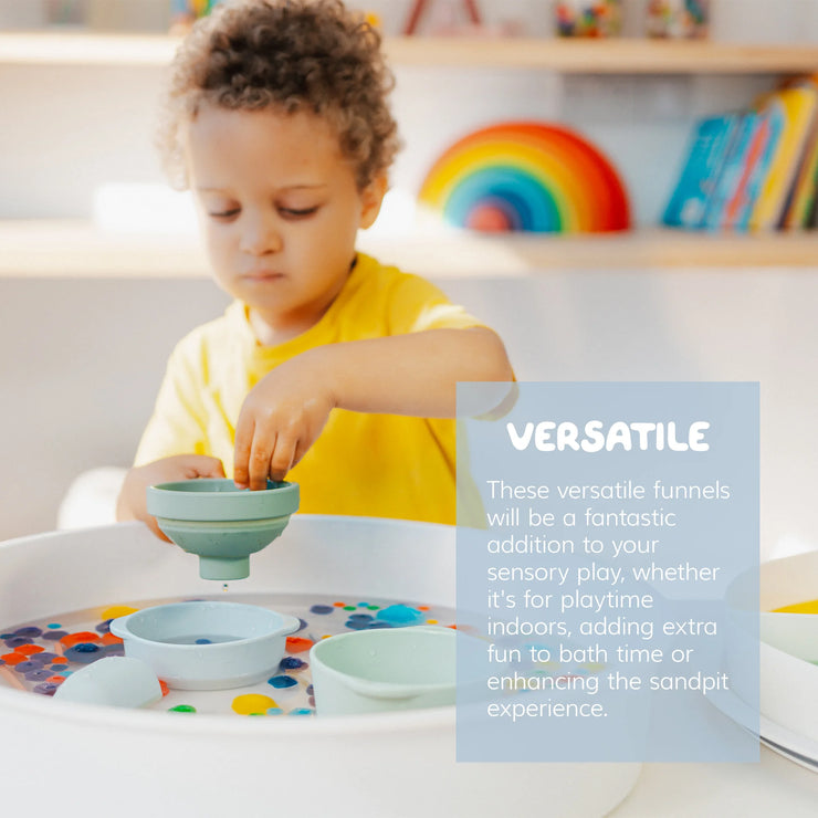 These versatile funnels will be a fantastic addition to your sensory play, whether it&