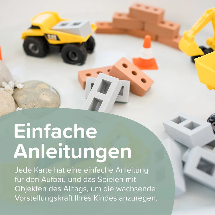 Miniature silicone play bricks and blocks with construction toys