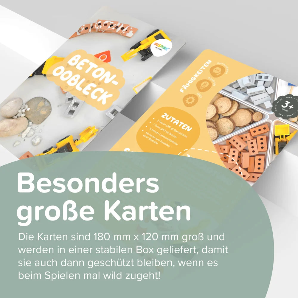 Educational materials with German text on a white background