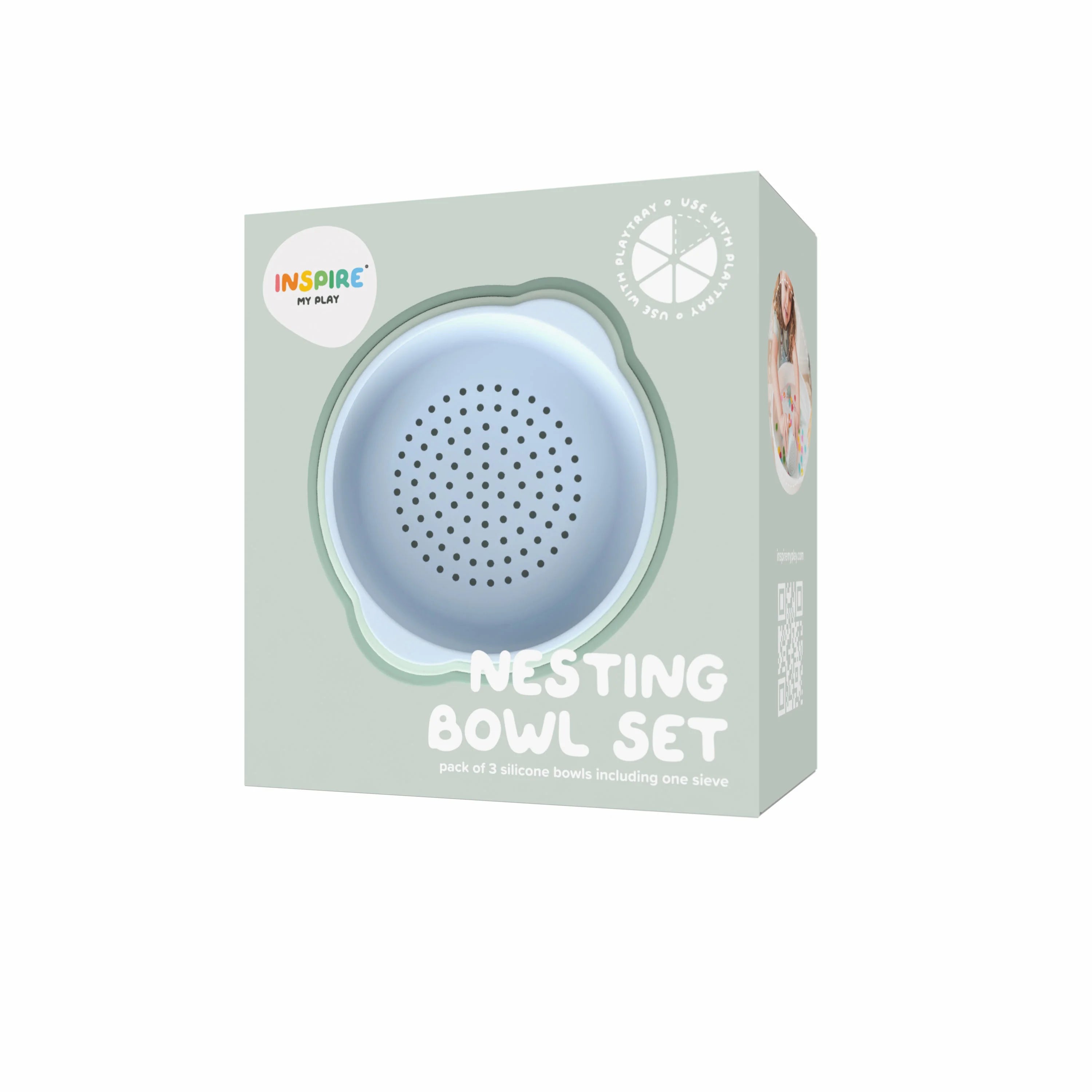 Green Nesting Bowl packaging - Front view