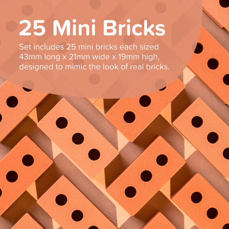 25 mini bricks in a set