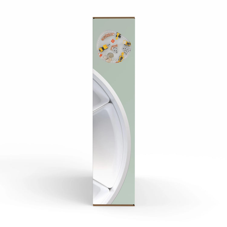 Alternate side of the PlayTRAY packaging
