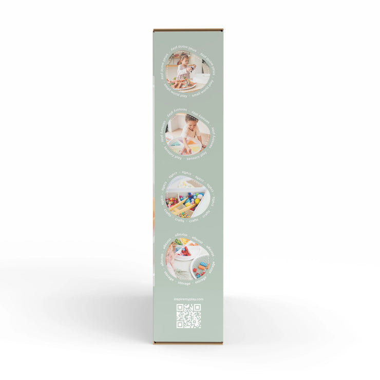Side of the PlayTRAY packaging