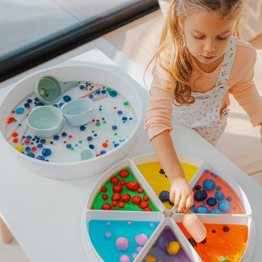 Inspire My Play Bandeja - Bandeja Tuff con tapa - Bandeja de juego  desordenada para niños pequeños - Bandejas de juego sensoriales para niños  - Juguetes sensoriales de desarrollo para niños 
