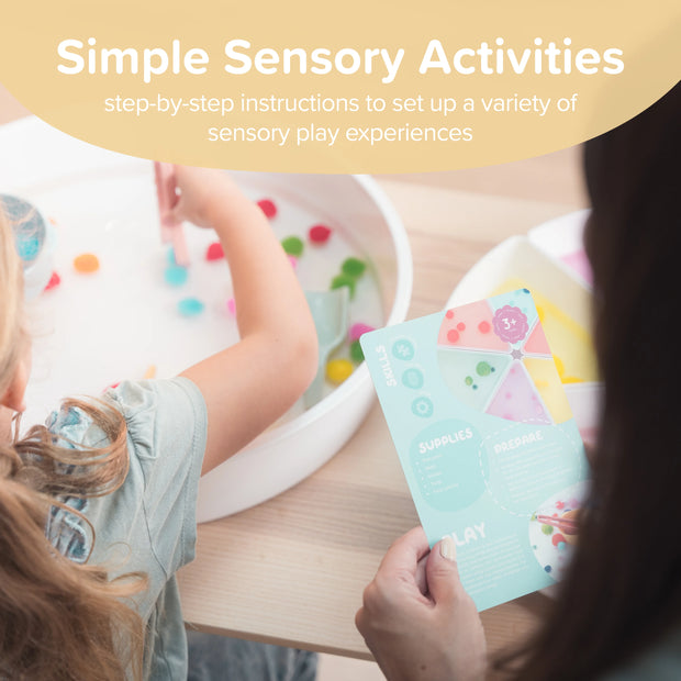 Simple Sensory Activities. Step-by-step instructions to set up a variety of sensory play experiences.