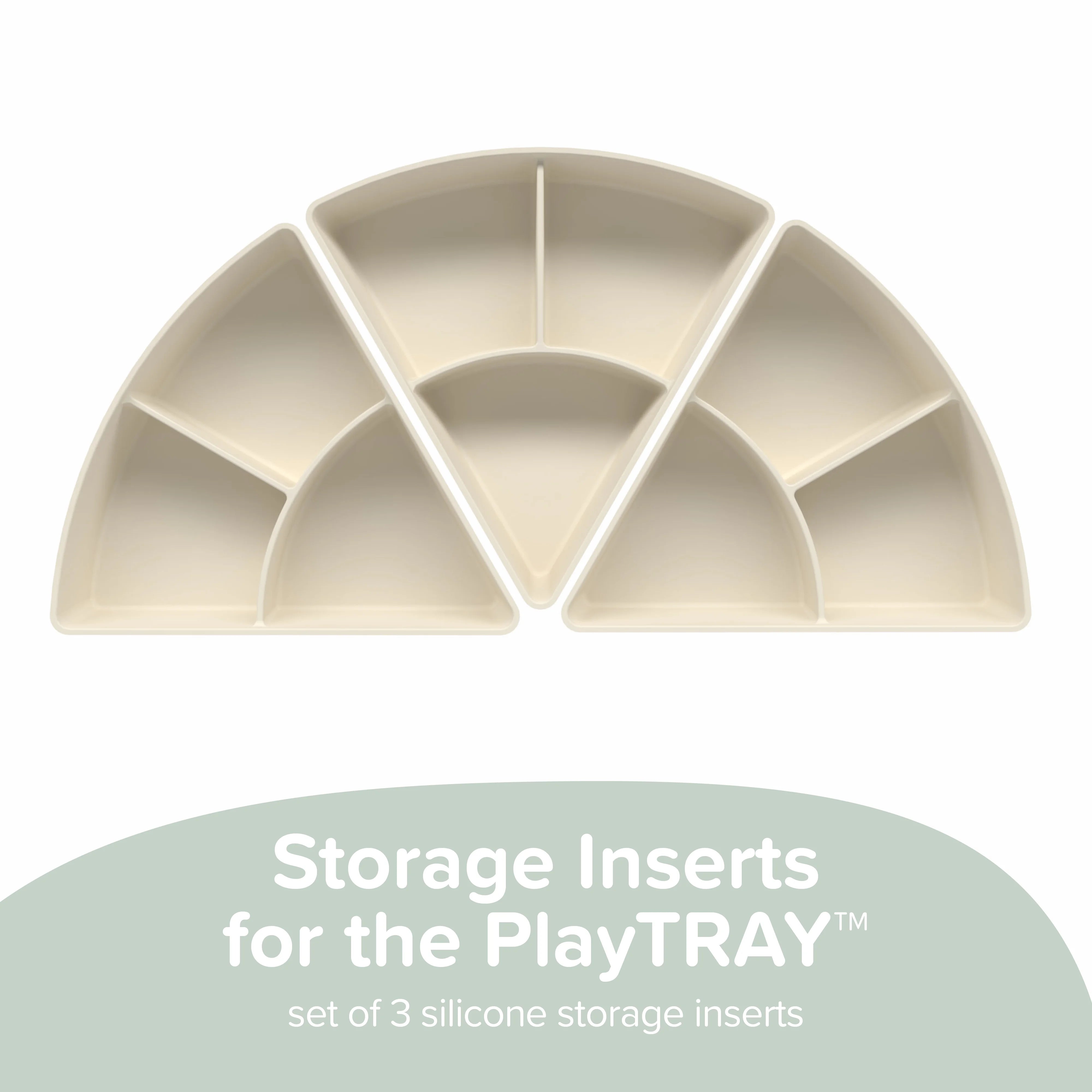 Storage Inserts for the PlayTRAY - Set of 3 silicone storage inserts