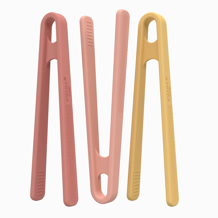 Tongs Set in Coral & Yellow