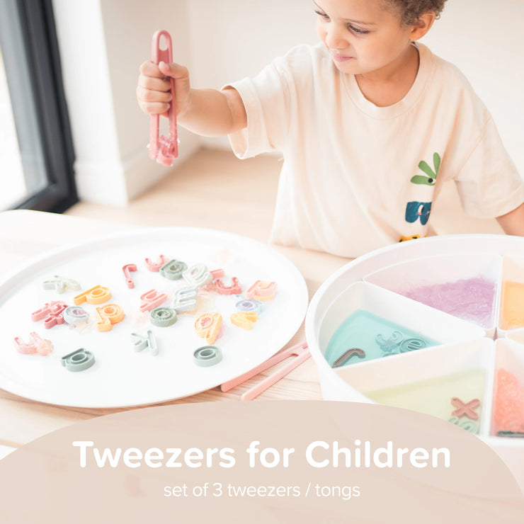 Tweezers for Children. Set of 3 tweezers / tongs.