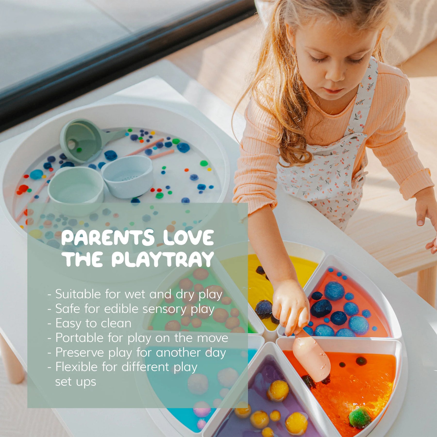 Original PlayTRAY with Lid for Sensory, Messy & Creative Play