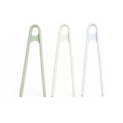 Set of 3 silicone tongs ergonomically crafted for young children's small hands and easy to use